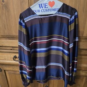 EUC LOFT Striped Long Sleeve Top